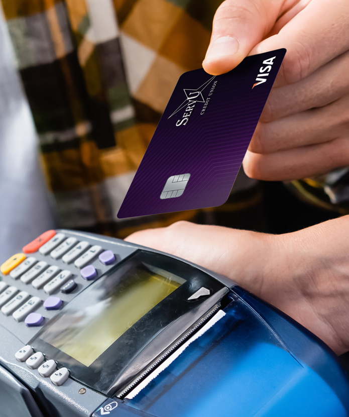 Making a transaction using the ServU Visa Debit Card